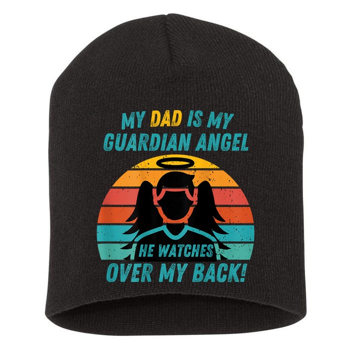 My Dad Is My Guardian Angel Retro Style Short Acrylic Beanie