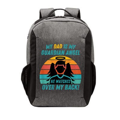 My Dad Is My Guardian Angel Retro Style Vector Backpack