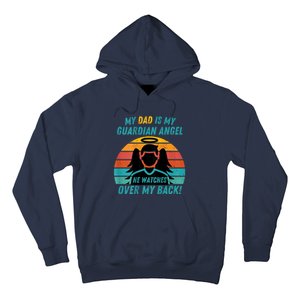 My Dad Is My Guardian Angel Retro Style Hoodie