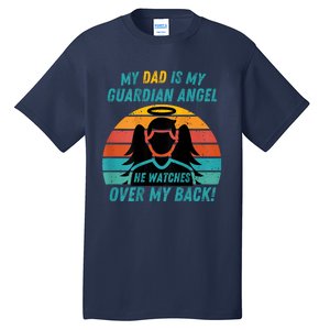 My Dad Is My Guardian Angel Retro Style Tall T-Shirt