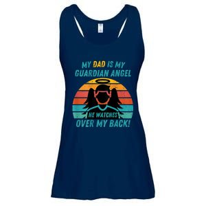 My Dad Is My Guardian Angel Retro Style Ladies Essential Flowy Tank