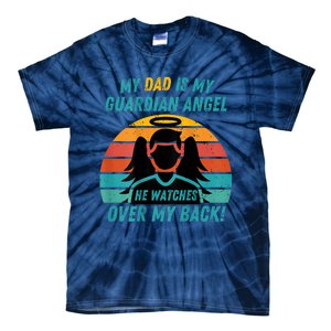 My Dad Is My Guardian Angel Retro Style Tie-Dye T-Shirt