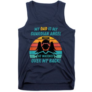 My Dad Is My Guardian Angel Retro Style Tank Top