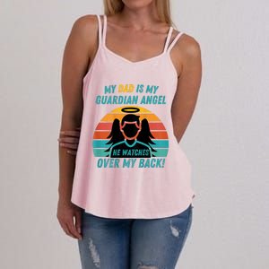 My Dad Is My Guardian Angel Retro Style Women's Strappy Tank