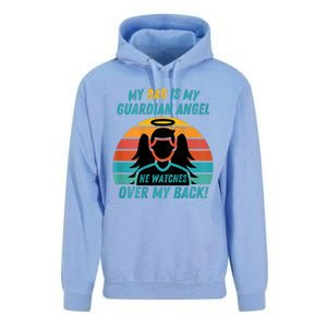 My Dad Is My Guardian Angel Retro Style Unisex Surf Hoodie