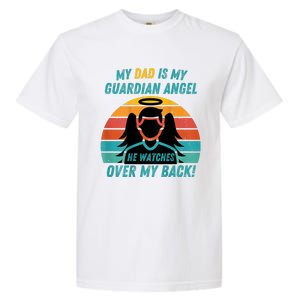 My Dad Is My Guardian Angel Retro Style Garment-Dyed Heavyweight T-Shirt