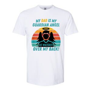 My Dad Is My Guardian Angel Retro Style Softstyle CVC T-Shirt