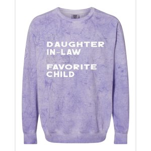 My Daughter In Law Is My Favorite Child Funny Retro Father D Colorblast Crewneck Sweatshirt