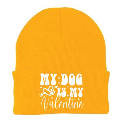 My Dog Is My Valentine Dog Valentines Day Knit Cap Winter Beanie