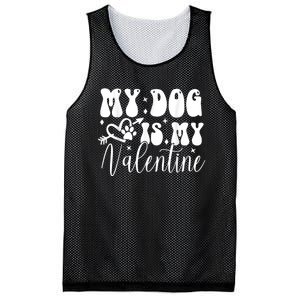 My Dog Is My Valentine Dog Valentines Day Mesh Reversible Basketball Jersey Tank