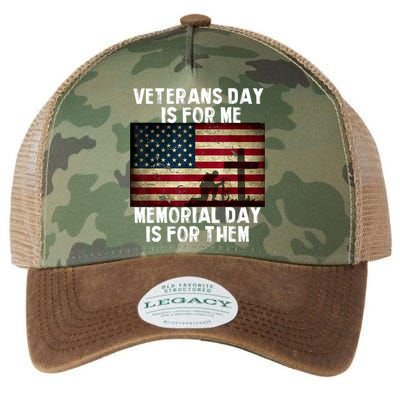 Memorial Day Is For Them Veteran's Day Is For Me Veteran Legacy Tie Dye Trucker Hat