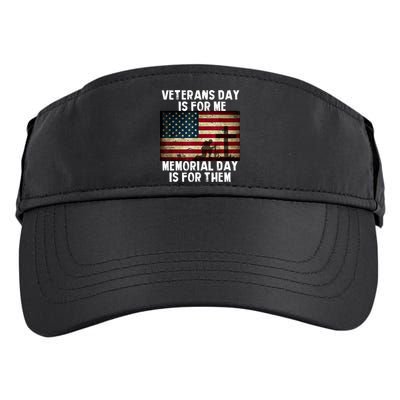 Memorial Day Is For Them Veteran's Day Is For Me Veteran Adult Drive Performance Visor