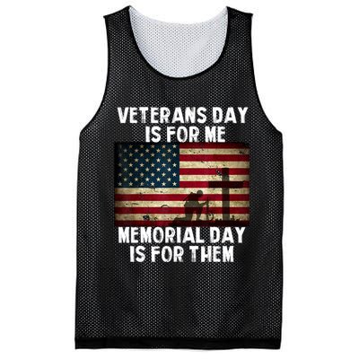 Memorial Day Is For Them Veteran's Day Is For Me Veteran Mesh Reversible Basketball Jersey Tank