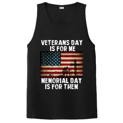 Memorial Day Is For Them Veteran's Day Is For Me Veteran PosiCharge Competitor Tank