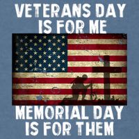Memorial Day Is For Them Veteran's Day Is For Me Veteran Garment-Dyed Sweatshirt