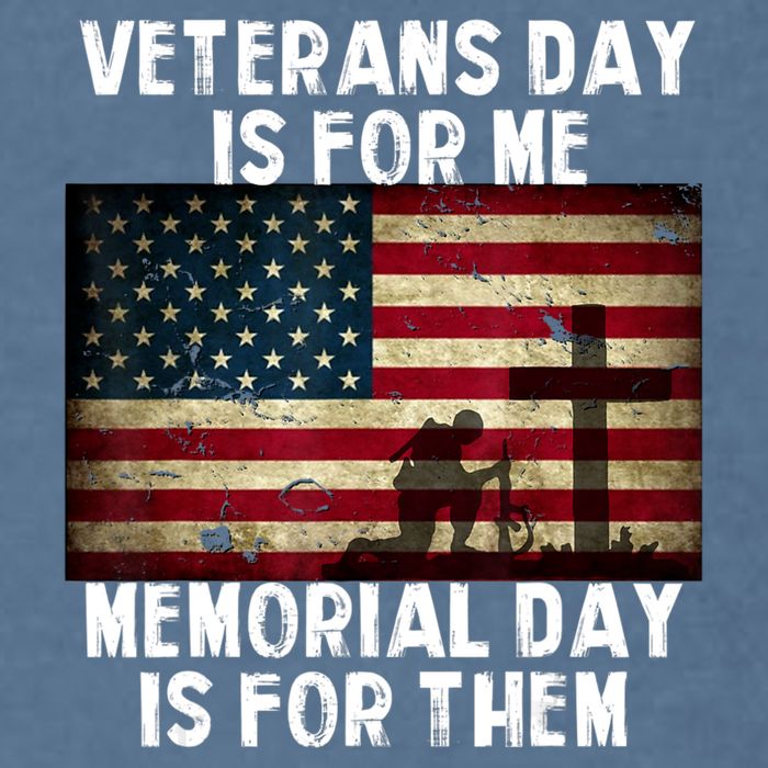 Memorial Day Is For Them Veteran's Day Is For Me Veteran Garment-Dyed Sweatshirt