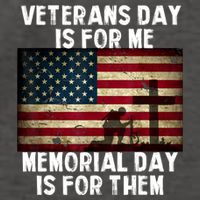 Memorial Day Is For Them Veteran's Day Is For Me Veteran Vector Backpack
