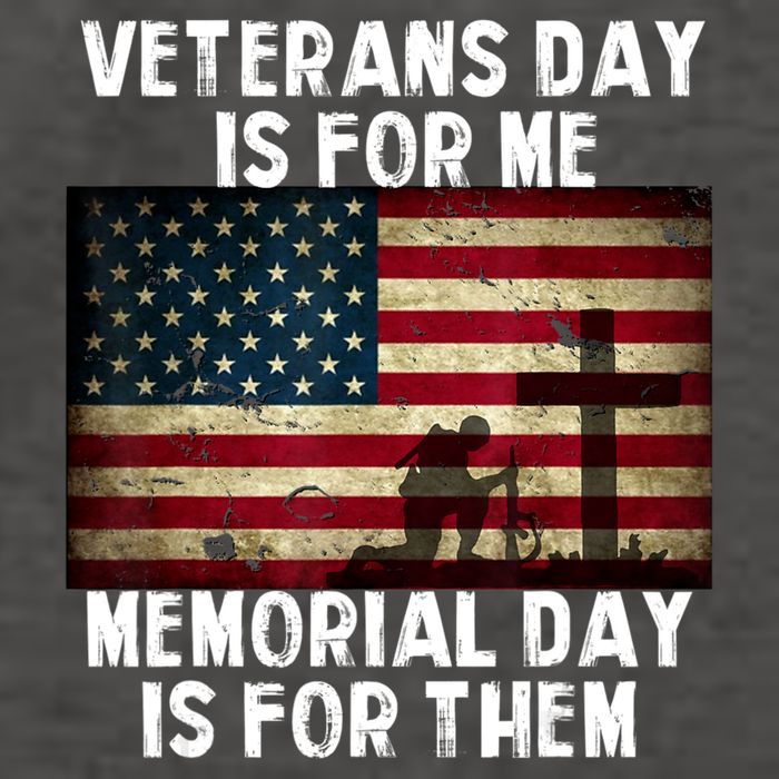 Memorial Day Is For Them Veteran's Day Is For Me Veteran Vector Backpack