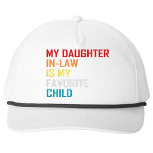 My Daughter In Law Is My Favorite Child Retro Family Humor Snapback Five-Panel Rope Hat