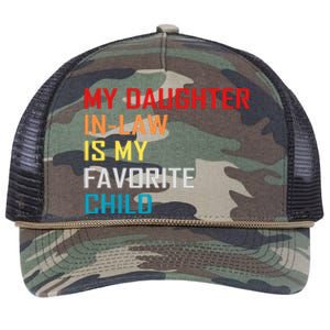 My Daughter In Law Is My Favorite Child Retro Family Humor Retro Rope Trucker Hat Cap