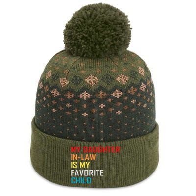 My Daughter In Law Is My Favorite Child Retro Family Humor The Baniff Cuffed Pom Beanie