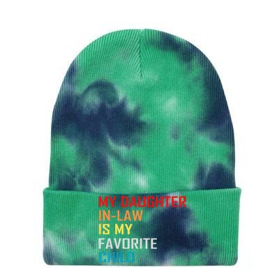 My Daughter In Law Is My Favorite Child Retro Family Humor Tie Dye 12in Knit Beanie