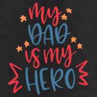 My Dad Is My Hero Cute Gift 7 Panel Mesh Trucker Snapback Hat