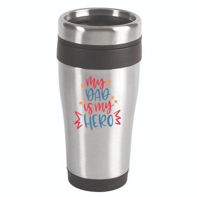 My Dad Is My Hero Cute Gift 16oz Travel Tumbler