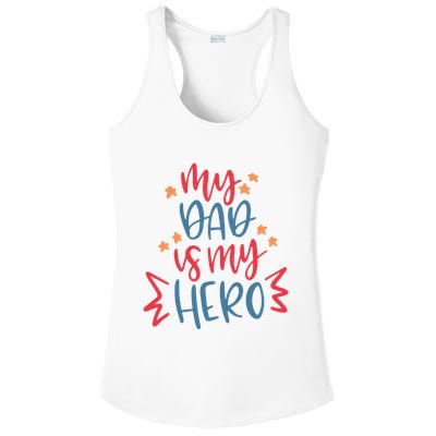 My Dad Is My Hero Cute Gift Ladies PosiCharge Competitor Racerback Tank