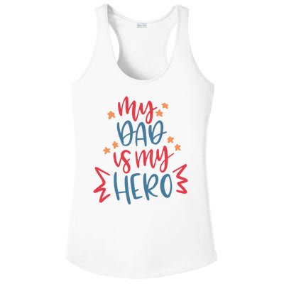 My Dad Is My Hero Cute Gift Ladies PosiCharge Competitor Racerback Tank