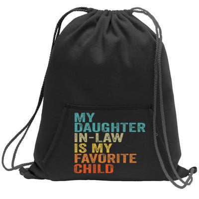 My Daughter In Law Is My Favorite Child Retro Vintage Sweatshirt Cinch Pack Bag