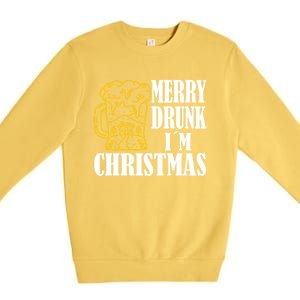 Merry Drunk I´M Christmas Beer Gift Premium Crewneck Sweatshirt