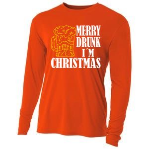 Merry Drunk I´M Christmas Beer Gift Cooling Performance Long Sleeve Crew