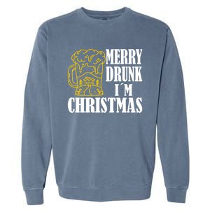 Merry Drunk I´M Christmas Beer Gift Garment-Dyed Sweatshirt