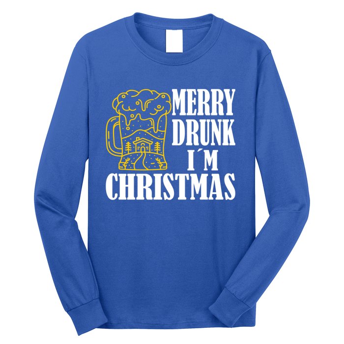 Merry Drunk I´M Christmas Beer Gift Long Sleeve Shirt