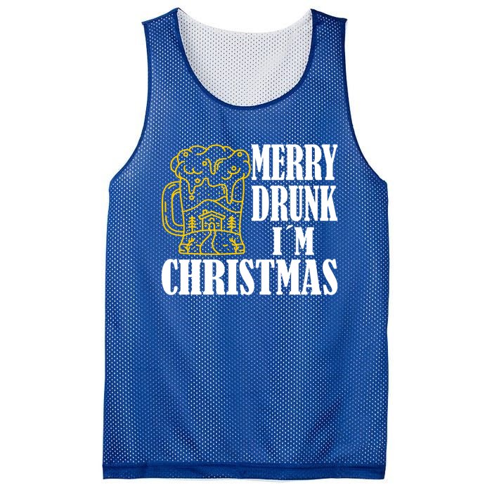 Merry Drunk I´M Christmas Beer Gift Mesh Reversible Basketball Jersey Tank