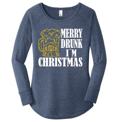 Merry Drunk I´M Christmas Beer Gift Women's Perfect Tri Tunic Long Sleeve Shirt