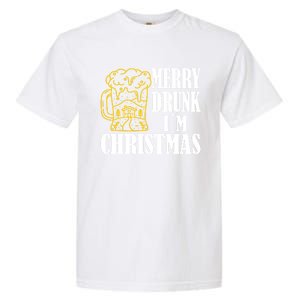 Merry Drunk I´M Christmas Beer Gift Garment-Dyed Heavyweight T-Shirt