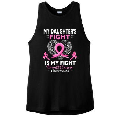 My Daughter Is A Survivor Breast Cancer Awareness Ladies PosiCharge Tri-Blend Wicking Tank