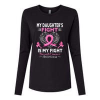 My Daughter Is A Survivor Breast Cancer Awareness Womens Cotton Relaxed Long Sleeve T-Shirt