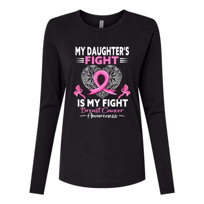 My Daughter Is A Survivor Breast Cancer Awareness Womens Cotton Relaxed Long Sleeve T-Shirt