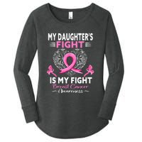 My Daughter Is A Survivor Breast Cancer Awareness Women's Perfect Tri Tunic Long Sleeve Shirt