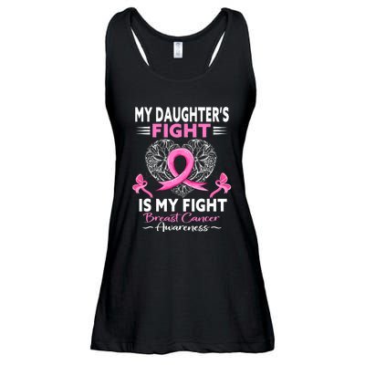 My Daughter Is A Survivor Breast Cancer Awareness Ladies Essential Flowy Tank