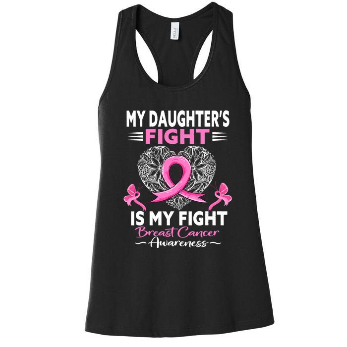 My Daughter Is A Survivor Breast Cancer Awareness Women's Racerback Tank