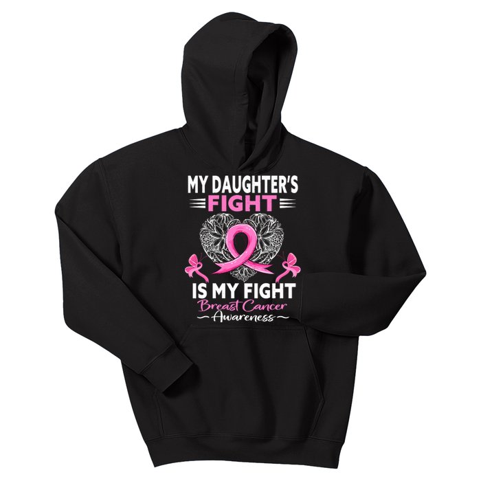 My Daughter Is A Survivor Breast Cancer Awareness Kids Hoodie