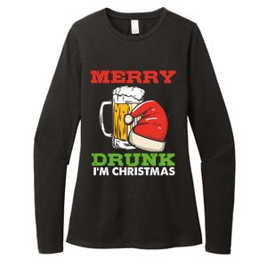 Merry Drunk I’M Christmas Funny Xmas Ing Pun Gift Womens CVC Long Sleeve Shirt