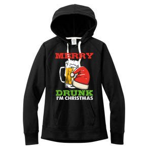 Merry Drunk I’M Christmas Funny Xmas Ing Pun Gift Women's Fleece Hoodie