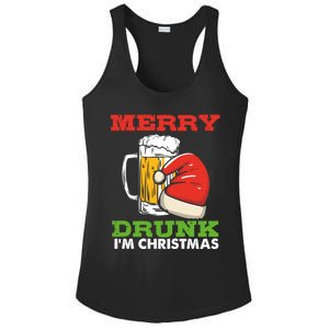 Merry Drunk I’M Christmas Funny Xmas Ing Pun Gift Ladies PosiCharge Competitor Racerback Tank