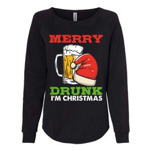 Merry Drunk I’M Christmas Funny Xmas Ing Pun Gift Womens California Wash Sweatshirt