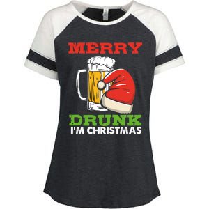 Merry Drunk I’M Christmas Funny Xmas Ing Pun Gift Enza Ladies Jersey Colorblock Tee